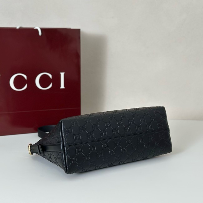 Gucci GG Emblem medium shoulder bag 847449 black
