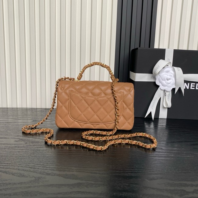 CHANEL Clutch With Chain AS2701 brown&gold Metal