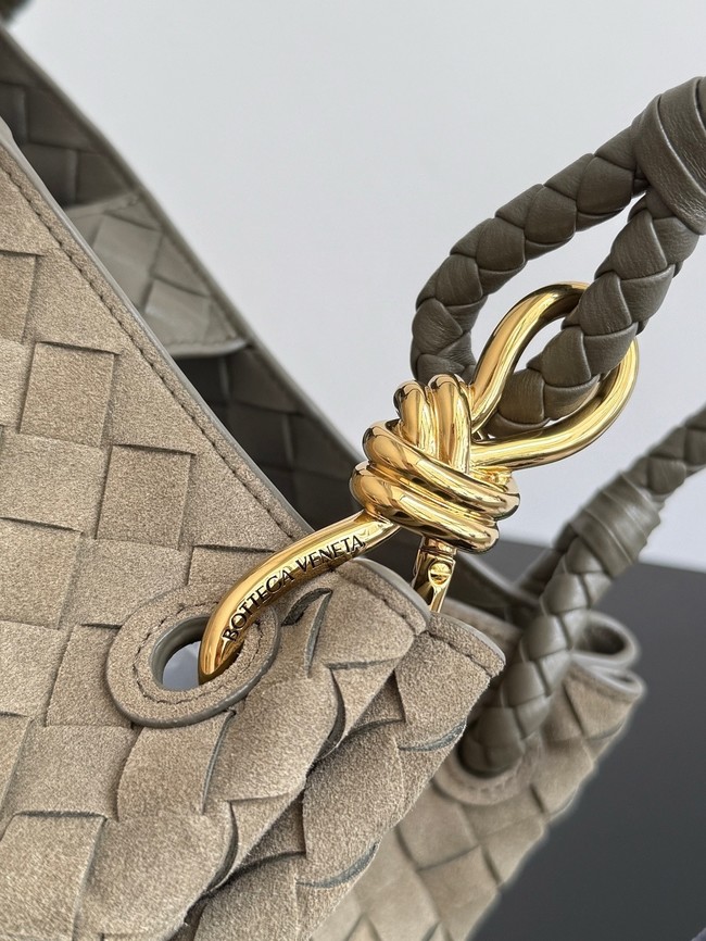 Bottega Veneta Parachute suede 826212 Pinecone& Brass finish