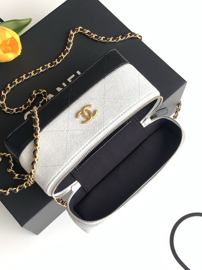 CHANEL Vanity with Chain AP5186 black&gray