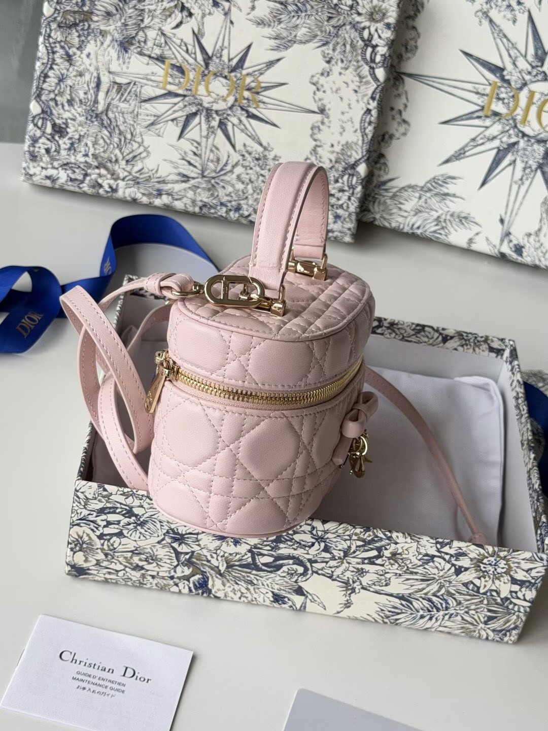 Dior Original Leather Makeup Bag S2603PUQA_M39Z Pink Dior Original Leather Makeup Bag S2603PUQA_M39Z Pink