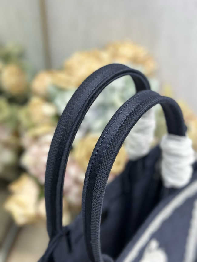 Medium Dior Book Tote with Strap M1354PEH Black