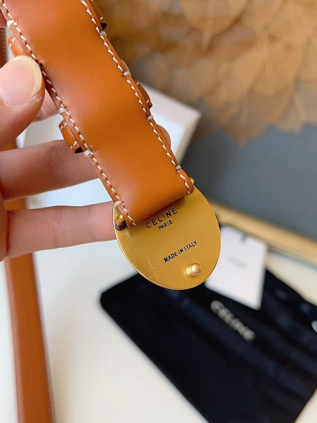 Celine Thin Plate Belt IN 25MM Taurillon Leather B10673-3