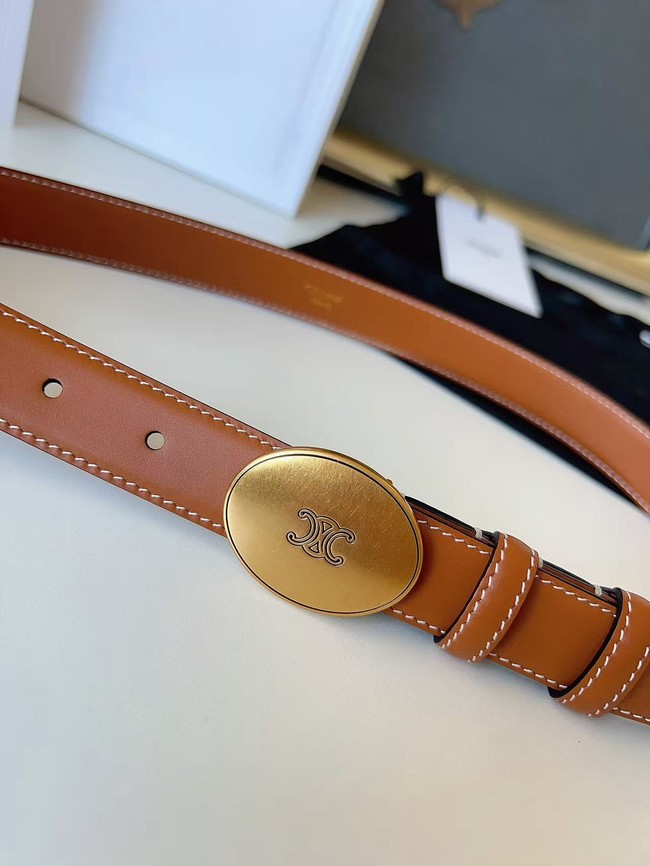 Celine Thin Plate Belt IN 25MM Taurillon Leather B10673-3