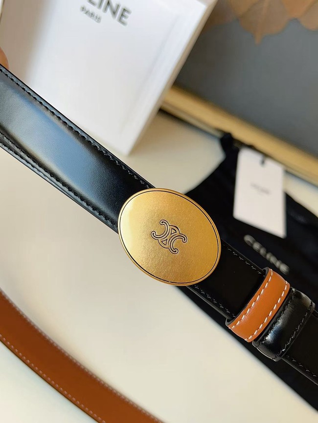 Celine Thin Plate Belt IN 25MM Taurillon Leather B10673-8