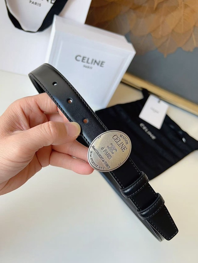 Celine Thin Plate Belt IN 25MM Taurillon Leather B10673-1