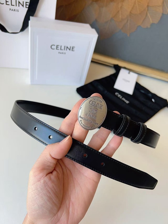 Celine Thin Plate Belt IN 25MM Taurillon Leather B10673-1