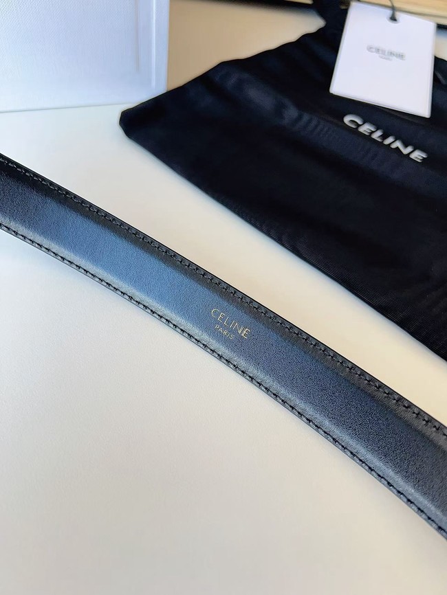 Celine Thin Plate Belt IN 25MM Taurillon Leather B10673-1
