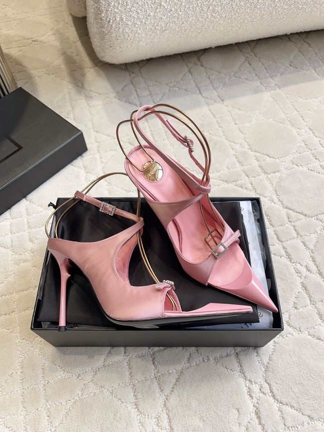 Saint Laurent in satin crepe and rhinestones Heel 10.5CM 69021-1 Saint Laurent in satin crepe and rhinestones Heel 10.5CM 69021-1