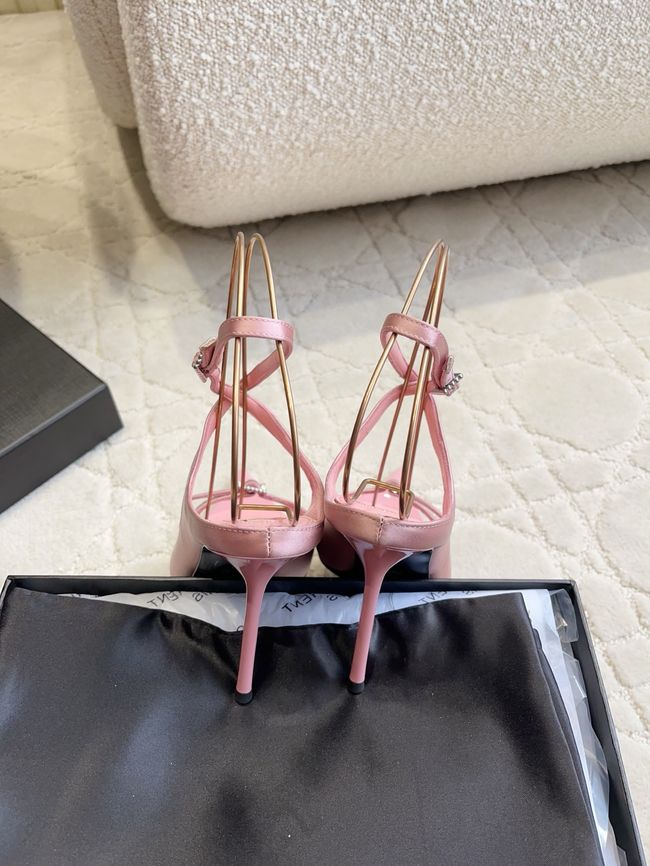 Saint Laurent in satin crepe and rhinestones Heel 10.5CM 69021-1 Saint Laurent in satin crepe and rhinestones Heel 10.5CM 69021-1