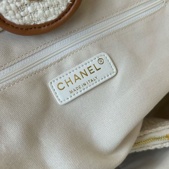 CHANEL Shopping Bag AS3251 white&Apricot