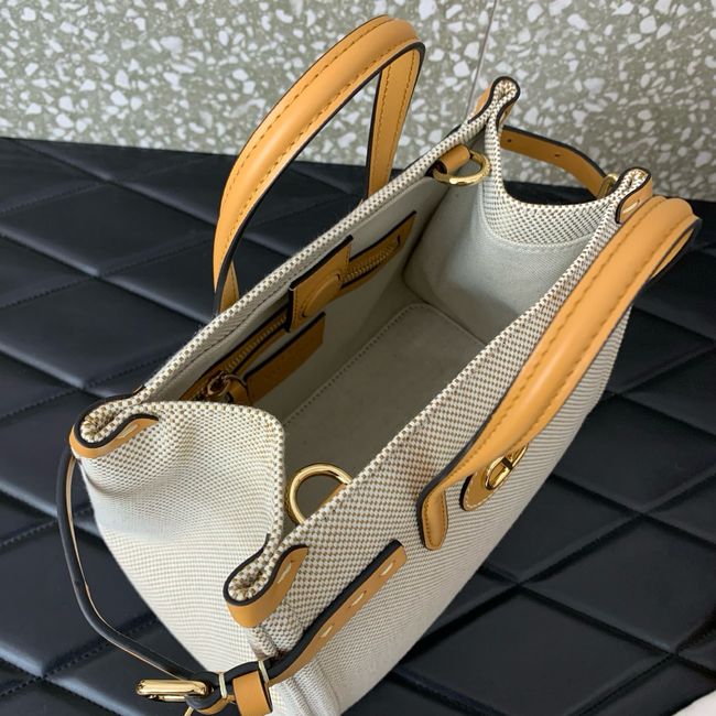 ALENTINO GARAVANI ANTIBES small Canvas leather bag WB0R20 tobacco