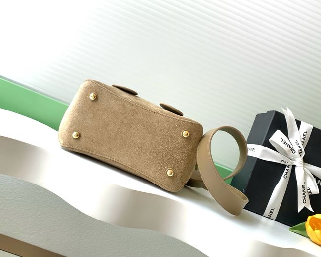 Chanel Suede Calfskin Shoulder Bag AS6268 Khaki