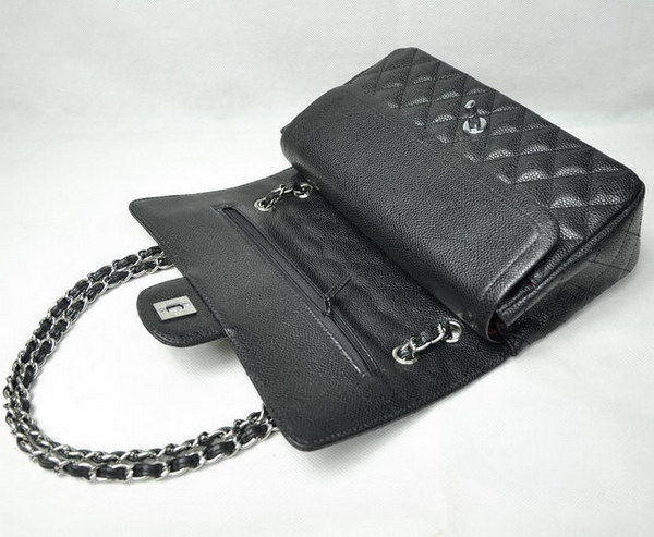 Chanel 2.55 Quilted Flap Bag 1112 Black with Silver Hardware Chanel 2.55 Quilted Flap Bag 1112 Black with Silver Hardware