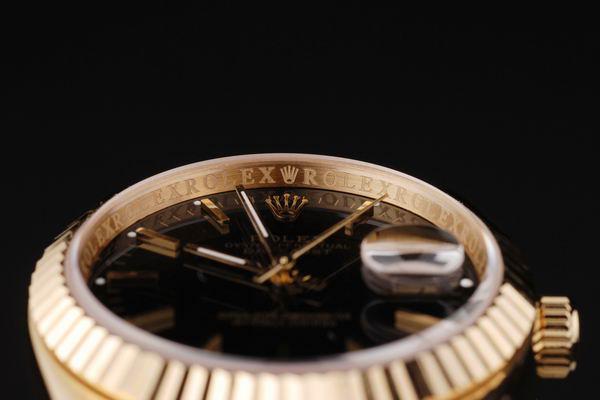 Rolex Datejust Golden&Black Stainless Steel Men Watch-RD2398 Rolex Datejust Golden&Black Stainless Steel Men Watch-RD2398