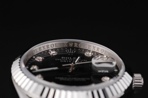 Rolex Datejust Silver Bezel Black Surface Watch-RD2394 Rolex Datejust Silver Bezel Black Surface Watch-RD2394