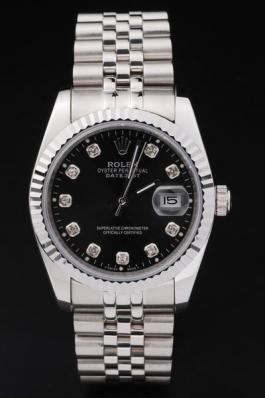 Rolex Datejust Swiss Mechanism Silver Black Watch-RD2379 Rolex Datejust Swiss Mechanism Silver Black Watch-RD2379
